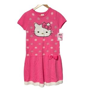 Hello Kitty Girl’s Pink Holiday  Sweater Dress XL  NWT